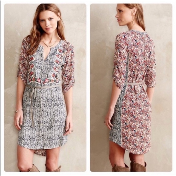 Anthropologie Dresses & Skirts - Anthropologie Tiny Perrene Shirt Dress Tencel Silk
